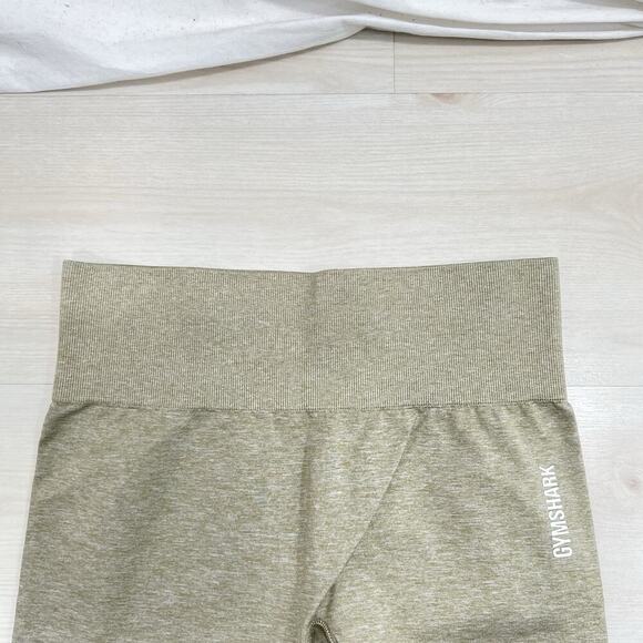 Gymshark Leggings Women M Tan Seamless Crop Energy Athletic T - Picture 3 of 8